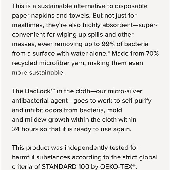 Norwex Counter Cloths Set of 2 Large Teal/Slate Limited Edition NWOT - Picture 4 of 7